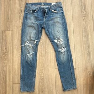 Rag & Bone Blue Skinny Jeans Vintage Distressed